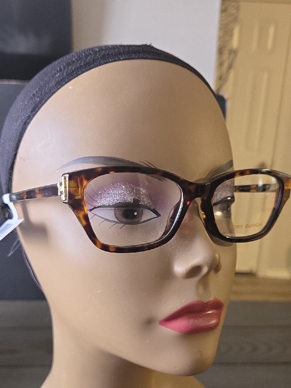 Tory Burch Tortoiseshell Acetate Women's Eyewear with Gold Logo